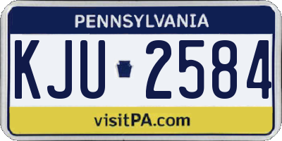 PA license plate KJU2584