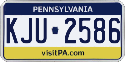 PA license plate KJU2586