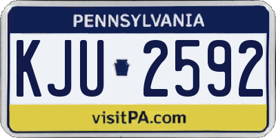 PA license plate KJU2592