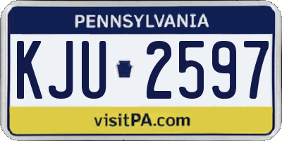 PA license plate KJU2597