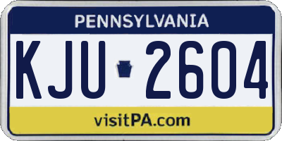 PA license plate KJU2604