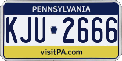 PA license plate KJU2666