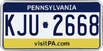 PA license plate KJU2668