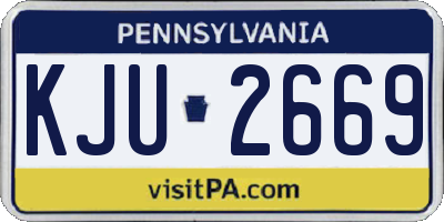 PA license plate KJU2669