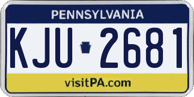 PA license plate KJU2681