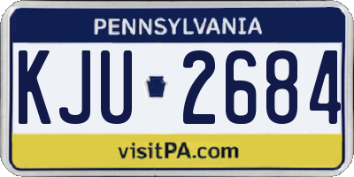 PA license plate KJU2684