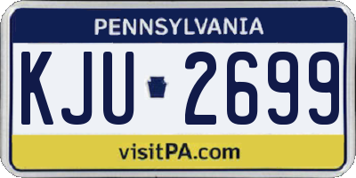 PA license plate KJU2699