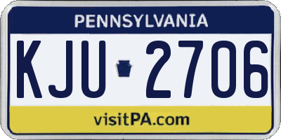 PA license plate KJU2706