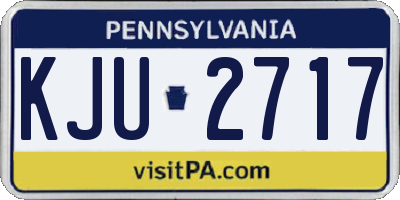 PA license plate KJU2717