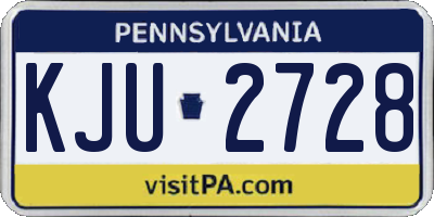 PA license plate KJU2728