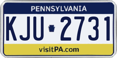 PA license plate KJU2731