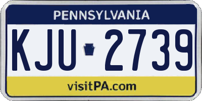 PA license plate KJU2739