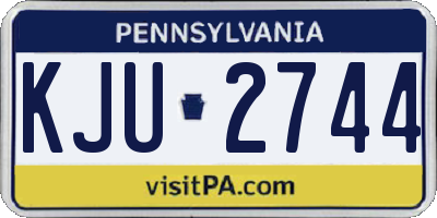 PA license plate KJU2744