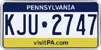 PA license plate KJU2747