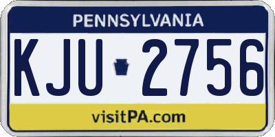 PA license plate KJU2756