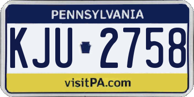PA license plate KJU2758
