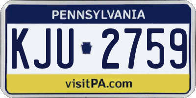 PA license plate KJU2759