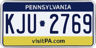 PA license plate KJU2769