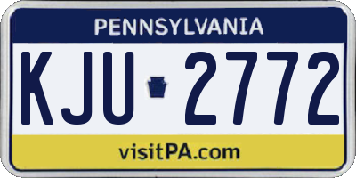 PA license plate KJU2772