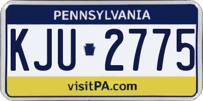 PA license plate KJU2775