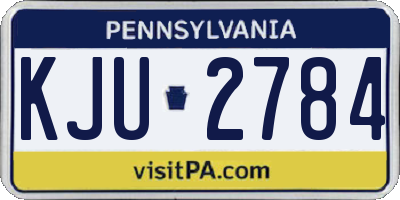 PA license plate KJU2784