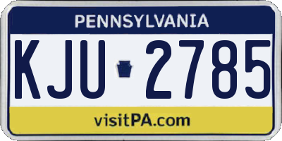 PA license plate KJU2785