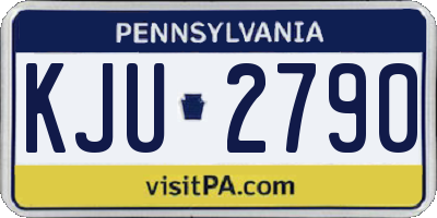 PA license plate KJU2790