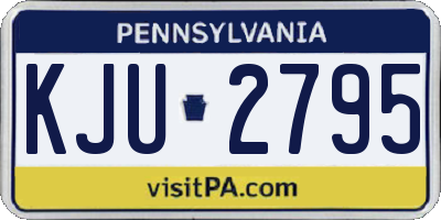PA license plate KJU2795