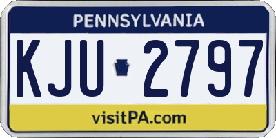 PA license plate KJU2797