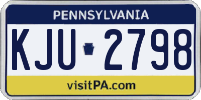 PA license plate KJU2798