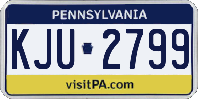 PA license plate KJU2799