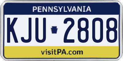 PA license plate KJU2808