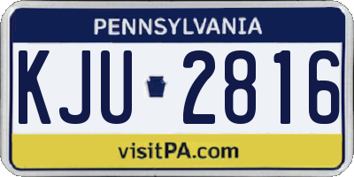 PA license plate KJU2816