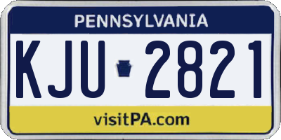 PA license plate KJU2821