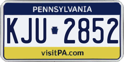 PA license plate KJU2852
