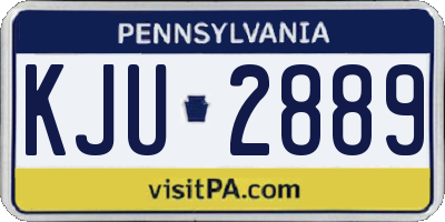 PA license plate KJU2889