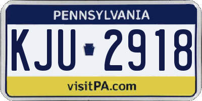 PA license plate KJU2918