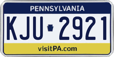 PA license plate KJU2921