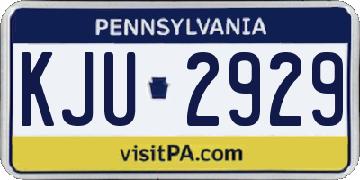PA license plate KJU2929
