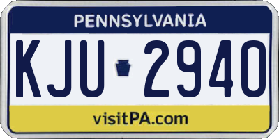 PA license plate KJU2940