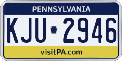 PA license plate KJU2946