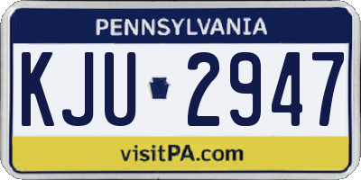 PA license plate KJU2947