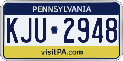 PA license plate KJU2948