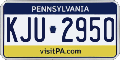 PA license plate KJU2950