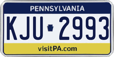 PA license plate KJU2993