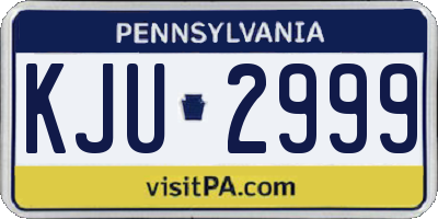 PA license plate KJU2999