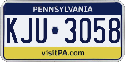 PA license plate KJU3058