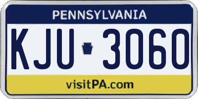 PA license plate KJU3060