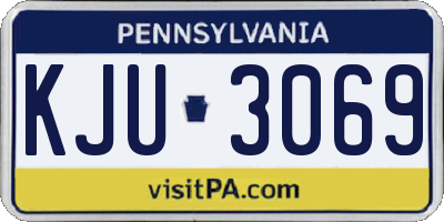 PA license plate KJU3069