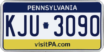 PA license plate KJU3090
